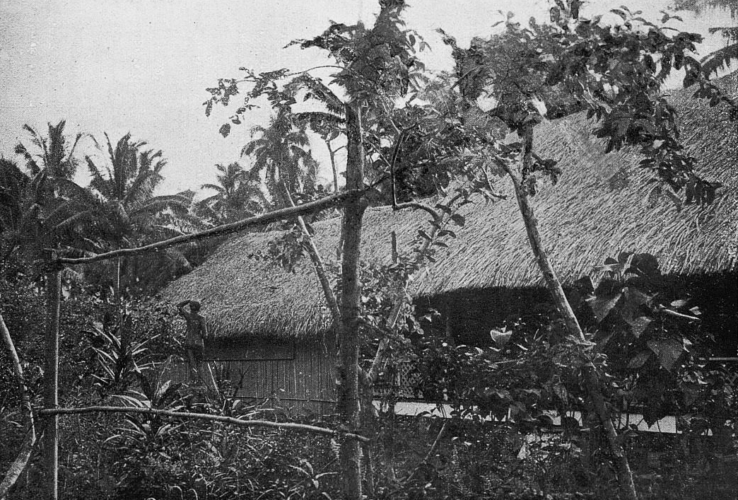 Dom Paula Gauguina na Tahiti, po 1895, zdroj: publikácia Jules Agostini: Tahiti (André, 1905)